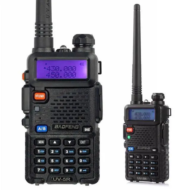 Alt view image 5 of 7 - UV-5R Two Way Radio Dual Band 144-148/420-450Mhz Walkie Talkie with 1800mAh Li-ion Battery, Programming Cable, Headset, Belt Clip, Hand Strap, Desktop Charger, 5 Packs (Black)