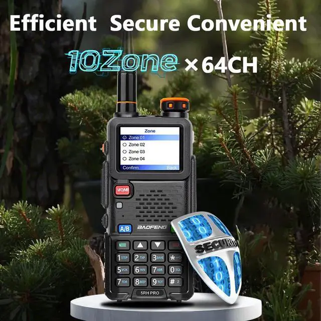 Alt view image 4 of 7 - BF-5RH PRO GPS/APRS 10 Ham Handheld Radio, Multi-Band Long Range Two-Way Radio with 18.89'' Tactical Antenna, Aviation/VHF/UHF/ 1.25m Scanner, NOAA 5RM Walkie Talkies Type-C Charging,2 Pack