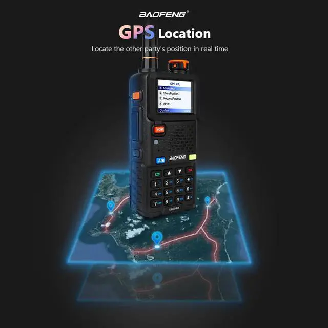 Alt view image 3 of 7 - BF-5RH PRO GPS/APRS 10 Ham Handheld Radio, Multi-Band Long Range Two-Way Radio with 18.89'' Tactical Antenna, Aviation/VHF/UHF/ 1.25m Scanner, NOAA 5RM Walkie Talkies Type-C Charging,2 Pack