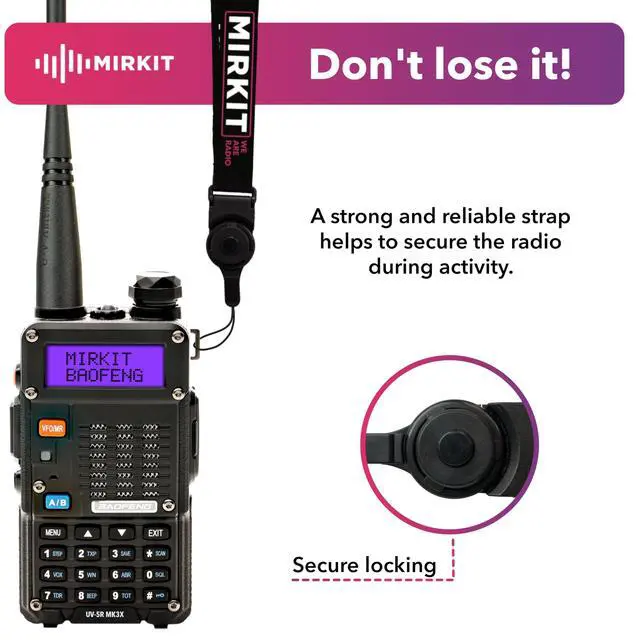 Alt view image 5 of 6 - Radio UV-5R MK3X Legal Power Tri-Band Radio 2026 VHF/UHF 144-148/222-225/420-450 MHz - Walkie Talkie with 2100mAh Li-ion Baofeng Battery, Neck Strap Lanyard Mirkit Ham Radio Operator
