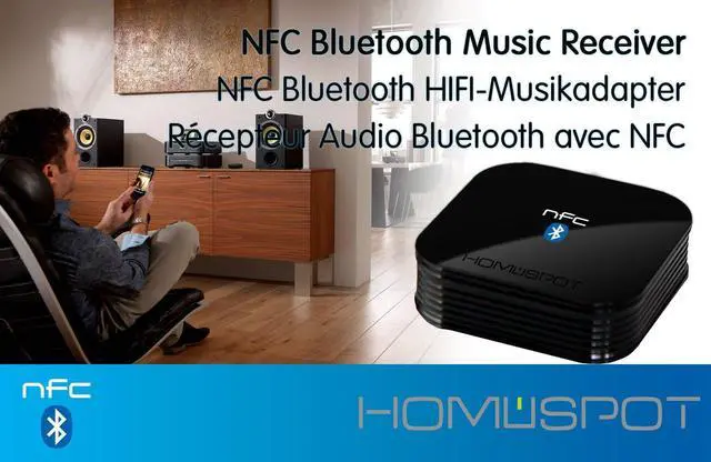 Alt view image 2 of 5 - (2025 Version) NFC-Enabled Bluetooth Audio Receiver with aptX HD, 100 ft Long Range, Digital Optical & 3.5mm Output for Speaker System