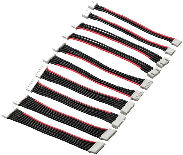 Main image of 10pcs 2S 3S 4S 5S 6S JST-XH 2S-6S Balance Extension Cable Male to Female Lipo Adapter Plug with 5.9inch 22awg Silicone Wire (2S-6S)