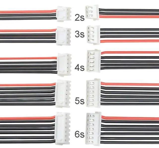 Alt view image 2 of 4 - 22 AWG 2S 3S 4S 5S 6S Lipo Battery Balance Charger Cable JST XH Connector Adapter Plug (10pcs 2s-6s(Each 2pcs))