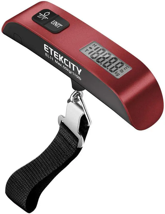 Main image of Luggage Scale, Digital Weight Scales for Travel Accessories Essentials Suitcases , Portable Handheld Scale with Temperature Sensor, Rubber Paint, 110 Pounds, Battery Included