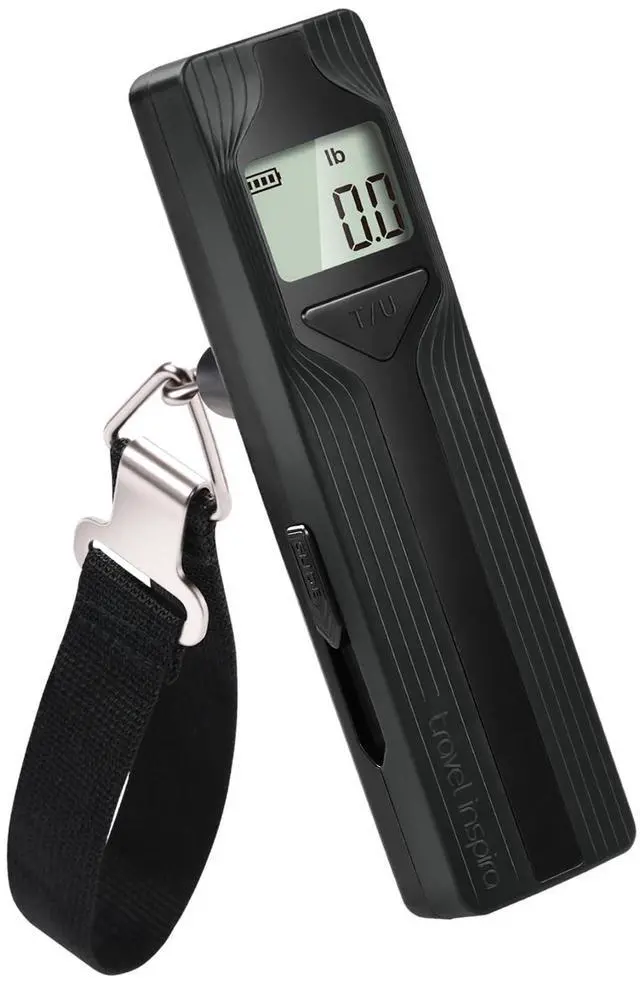 Main image of Luggage Scale Battery-Free, Travel Essentials, Portable Handheld Digital Suitcase Weight Scale for for Travel Accessories, 110lbs/50kg (Black)