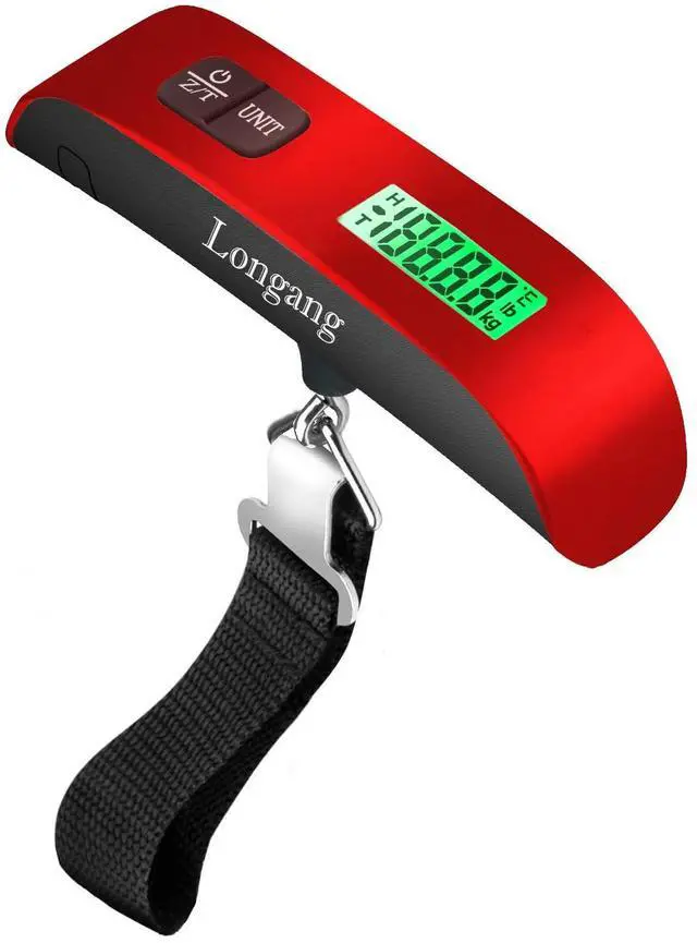 Main image of Digital Hanging Luggage Scale with Backlit for Travel, Portable Handheld Suitcase Weight Scale with Hook, 110 Pounds, Battery Included