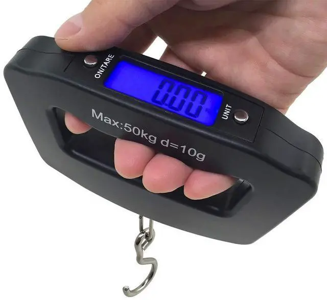 Main image of 50Kg 10g Luggage Weight Scale, LCD Luggage Scale Travel Digital, Fish Scale, Home Electronic Portable Hanging Weight Hook Travel Luggage Scale