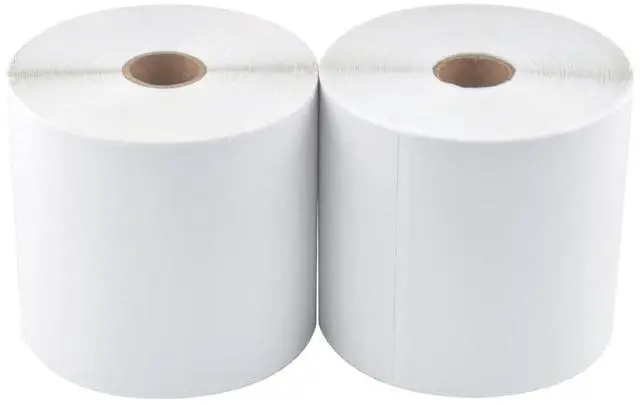 Alt view image 2 of 6 - 1800 PCS 4"x6" Direct Thermal Shipping Labels with 450 per Roll- Perforated & Strong Adhesive, Blank, Compatible with Zebra 2844, ZP-450, ZP-500, ZP-505, 4 Rolls