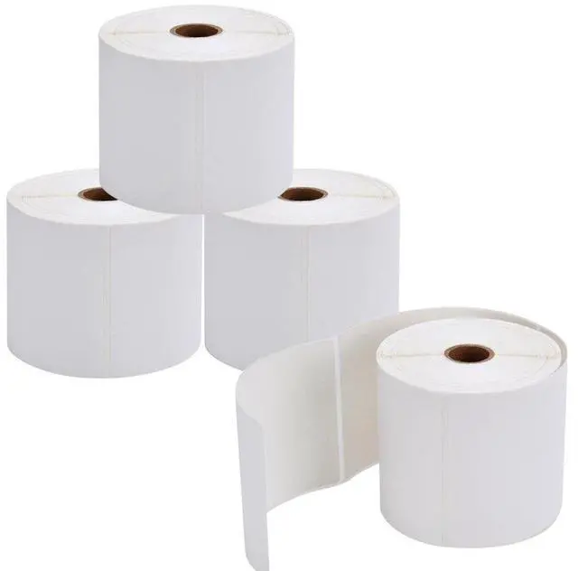Main image of 4x6 Direct Thermal Shipping Labels for Zebra 2844 ZP-450 ZP-500 ZP-505,Blank,450 Labels/Roll, 1" Core,Total 4 Rolls