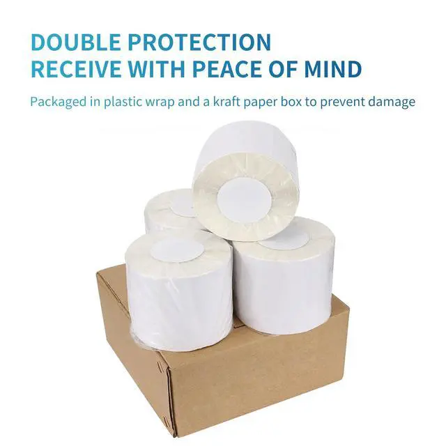 Alt view image 6 of 7 - 4x6 Direct Thermal Shipping Labels for Zebra 2844 ZP-450 ZP-500 ZP-505,Blank,450 Labels/Roll, 1" Core,Total 6 Rolls