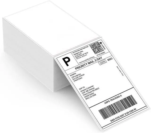 Main image of Thermal Direct Shipping Label (Pack of 500 4x6 Per Fanfold Labels) - Commercial Grade