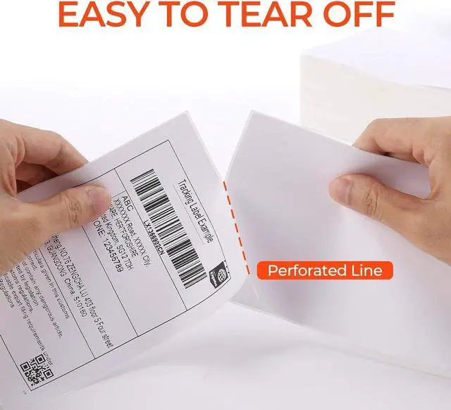 Alt view image 3 of 7 - Thermal Direct Shipping Label (Pack of 500 4x6 Per Fanfold Labels) - Commercial Grade