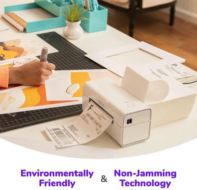 Alt view image 5 of 7 - Direct Thermal Shipping Labels - Pack of 500 4x6 Thermal Labels Fanfold - Perforated and Strong Adhesive (Commercial Grade)