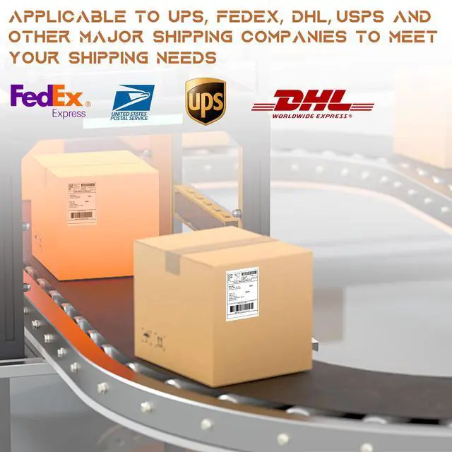 Alt view image 5 of 7 - 4x6 Direct Thermal Labels (1000 Labels) 4" x 6" Perforated Shipping Labels Compatible with Zebra Printers Fanfold Thermal Label Stickers for Shipping Packages - 1 Stacks White Labels