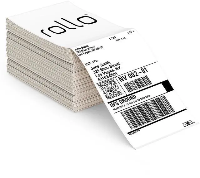 Main image of Direct Thermal Shipping Labels - Pack of 500 4x6 Thermal Labels Fanfold - Perforated and Strong Adhesive (Commercial Grade)