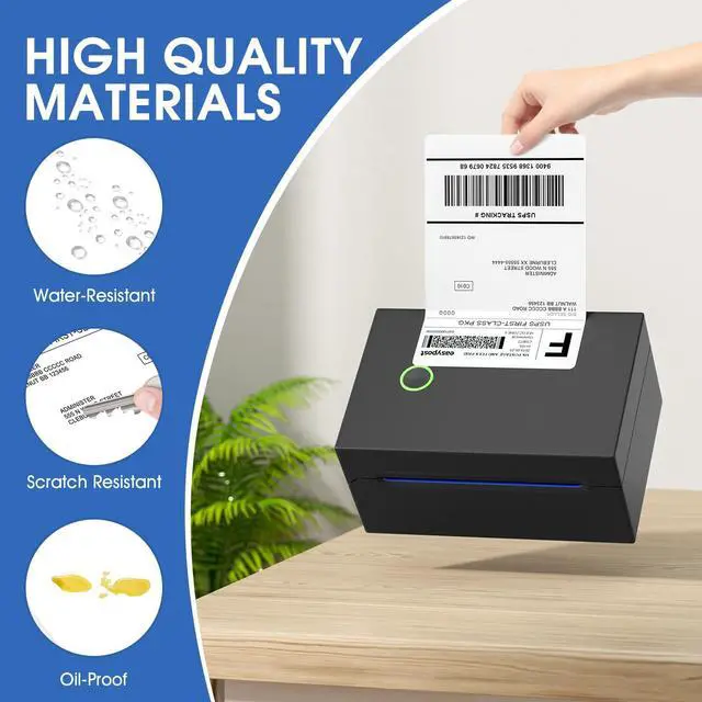 Alt view image 6 of 7 - 4" x 6" Direct Thermal Labels, 4000 Pcs/16 Rolls, Perforated White Mailing Shipping Package Labels, Commercial Grade, Permanent Adhesive, Compatible with Most Thermal Printers