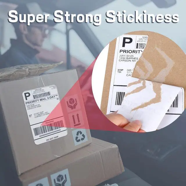 Alt view image 5 of 6 - Thermal Labels 4x6, Pack of 250 4x6 Roll Labels, Commercial Grade, Strong Adhesive Shipping Label, Compatible with ASprink A64M and Most Thermal Printer & Shipping Supplies