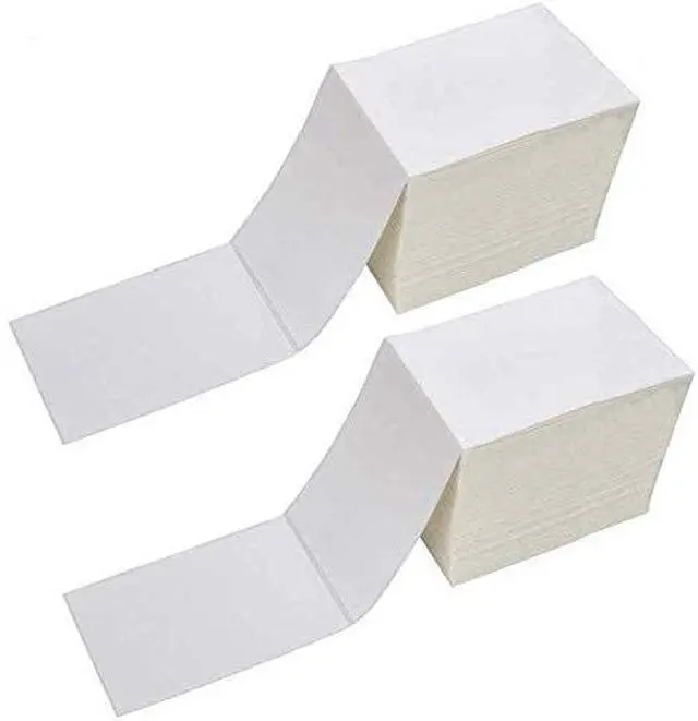Main image of 4x6 Shipping Label 2000 Fanfold Labels for Rollo, Zebra Direct Thermal Printer, with Perforations