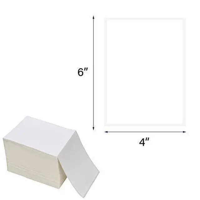 Alt view image 2 of 5 - 4x6 Shipping Label 2000 Fanfold Labels for Rollo, Zebra Direct Thermal Printer, with Perforations