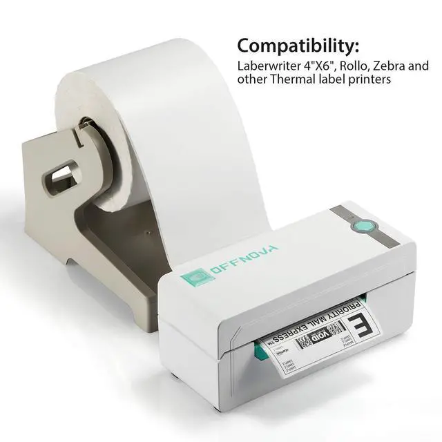 Alt view image 3 of 7 - Thermal Direct Labels, Pack of 500 Roll 4"x6" Shipping Labels with Perforation, Compatible with Rollo and Zebra, Permanent Adhesive, Commercial Grade