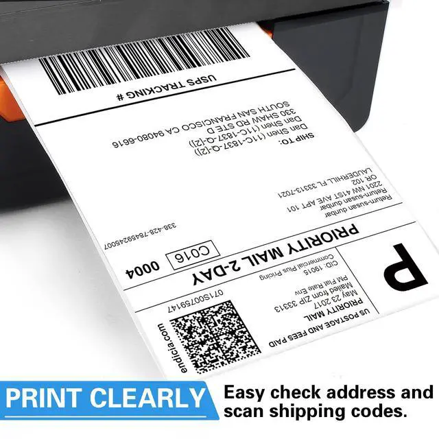 Alt view image 6 of 7 - 4x6 Thermal Labels Compatible with Dymo 4XL 1744907, 12 Rolls Perforated Postage Shipping Labels for Dymo, Rollo, Zebra, 220 Label per Roll