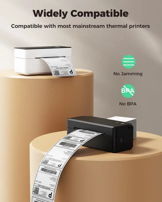 Alt view image 4 of 7 - 4x6 Thermal Labels, Strong Adhesive and Perforated Shipping Labels, Thermal Printer Labels for Mailing Postage Address500Pcs/Stack