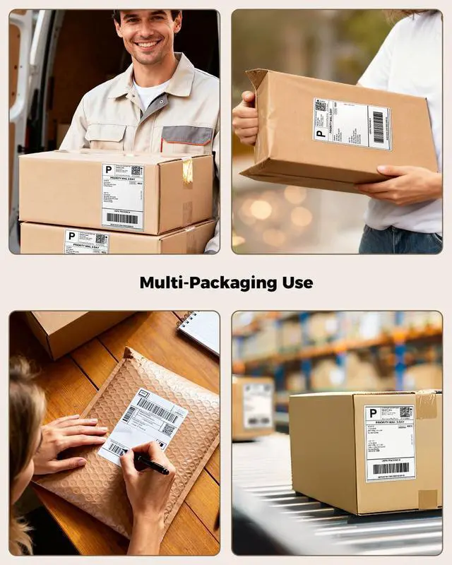 Alt view image 6 of 7 - 4x6 Thermal Labels, Strong Adhesive and Perforated Shipping Labels, Thermal Printer Labels for Mailing Postage Address500Pcs/Stack