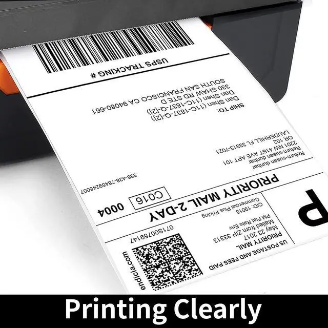 Alt view image 5 of 7 - 4"X6" Thermal Shipping Labels, 4X6 Labels,White Mailing Shipping Labels, Perforated, 250 Labels,Compatible with iDPRT, JADENS and Rollo.