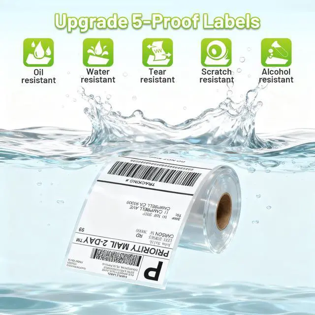 Alt view image 5 of 7 - 4x6 Thermal Labels, Shipping Address Label (Pack of 100 4x6 Roll Labels) - Compatible with JADENS, Phomemo, Rollo, Zebra, and Other Thermal Printers