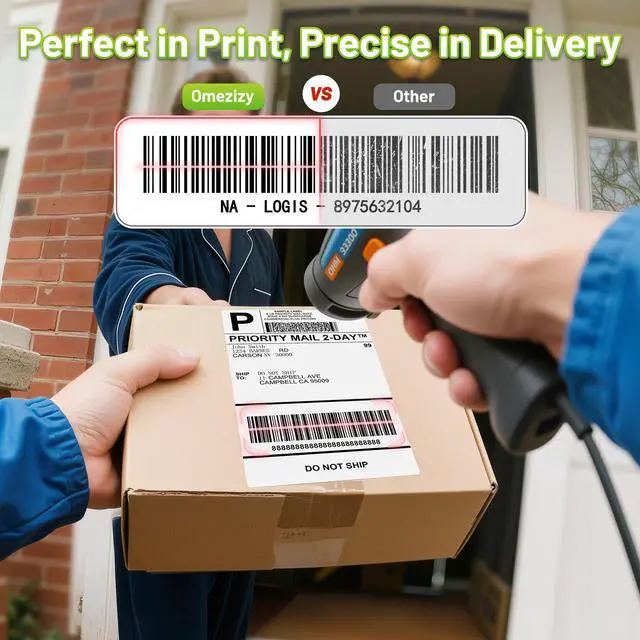 Alt view image 6 of 7 - 4x6 Thermal Labels, Shipping Address Label (Pack of 100 4x6 Roll Labels) - Compatible with JADENS, Phomemo, Rollo, Zebra, and Other Thermal Printers