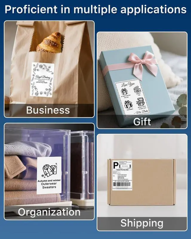 Alt view image 7 of 7 - 4x6 Thermal Labels, White Shipping Label Stickers, Commercial Grade Thermal Printer Label, 180 Labels/Pack
