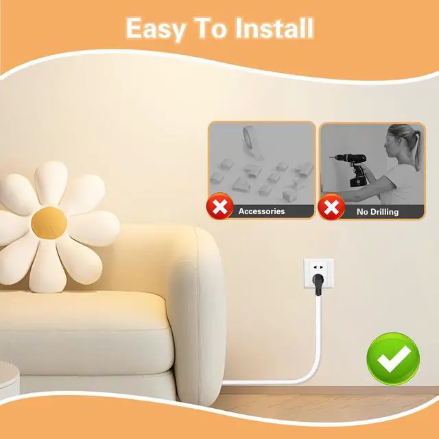 Alt view image 4 of 7 - Wall Cord Hider - 118 Inch Self-Adhesive Cable Wire Cover for Walls, Flexible Cable Raceway Cord Cover for Easy Wire Management - 0.59in H x 0.39in W - White