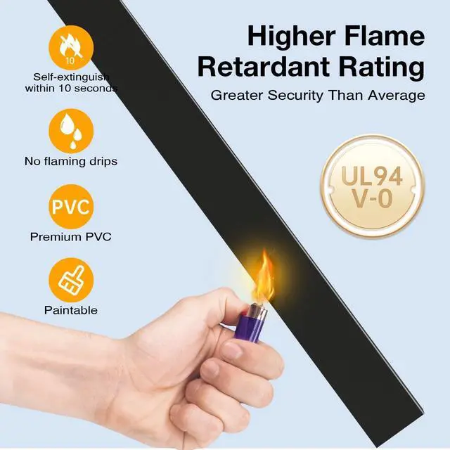 Alt view image 6 of 7 - Cable Hider, 157in Cord Hider Wall for Wall Mounted TV, Wire Hider Kit, Paintable Cable Concealer Raceway Management for Home & Office, 10XL15.7 W0.95 H0.55in, Black