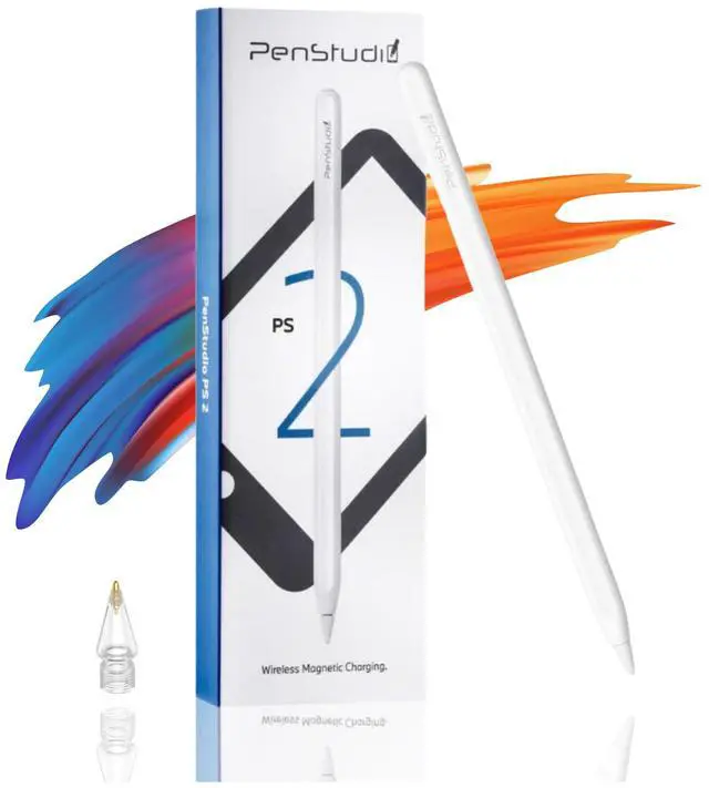 Main image of PS2 iPad Pencil 2nd Generation with Magnetic Wireless Charging - Bluetooth Tilt Sensitivity Stylus Pen for Apple iPad Pro 11/12.9 inch, iPad Air 5/4, Mini 6 (NO Wired Charging)
