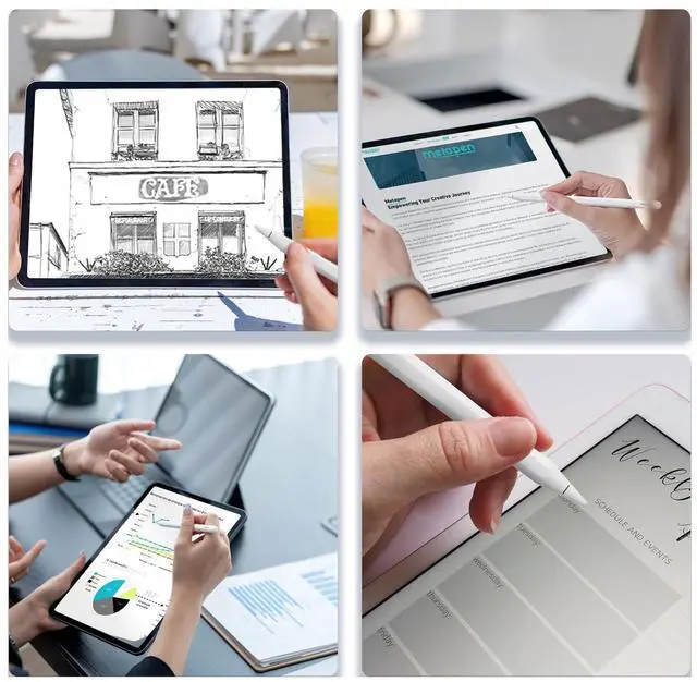 Alt view image 5 of 5 - A14 iPad Stylus, Magnetic Wireless Charging & Bluetooth Shortcuts, Only for Apple iPad Pro 11(1st4th Gen)&12.9(3rd6th Gen),iPad Air 4th Gen,iPad mini 6, Palm Rejection