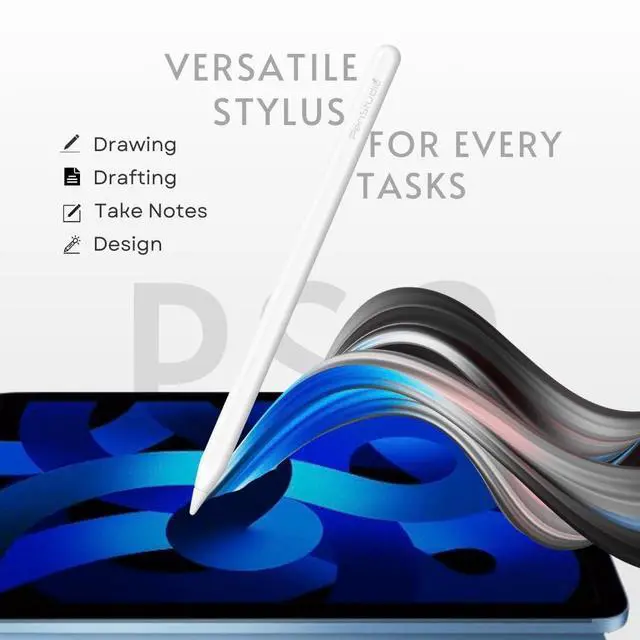 Alt view image 7 of 7 - PS2 iPad Pencil 2nd Generation with Magnetic Wireless Charging - Bluetooth Tilt Sensitivity Stylus Pen for Apple iPad Pro 11/12.9 inch, iPad Air 5/4, Mini 6 (NO Wired Charging)