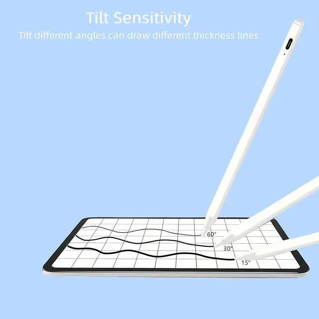 Alt view image 5 of 7 - Stylus Pen for iPad 2018-2026, 25 Mins Fast Charging iPad Pencil with Palm Rejection & Tilt Sensitivity,Apple Pen Alternative Compatible with iPad 11/10/9/8/7/6 Gen Pro M4 12.9"/11" Air M3/M2 Mini 6/5