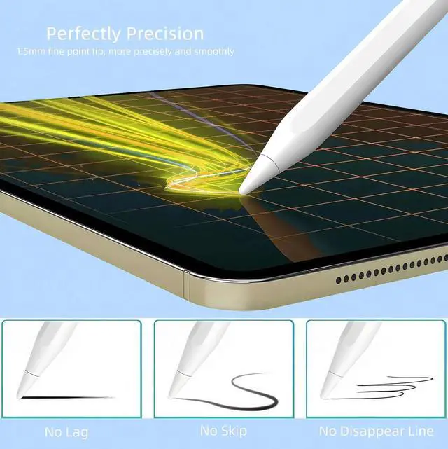 Alt view image 6 of 7 - Stylus Pen for iPad 2018-2026, 25 Mins Fast Charging iPad Pencil with Palm Rejection & Tilt Sensitivity,Apple Pen Alternative Compatible with iPad 11/10/9/8/7/6 Gen Pro M4 12.9"/11" Air M3/M2 Mini 6/5