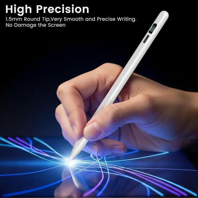 Alt view image 6 of 7 - iPad Pencil 2025-2018, LED Display Fast Charge Stylus Pen with Palm Rejection & Tilt Sensitivity, Compatible for iPad A16 11/10/9/8/7/6, Pro 11"/12.9"/13''/M4, Air M3/M2/5/4/3, Mini 7/6/5