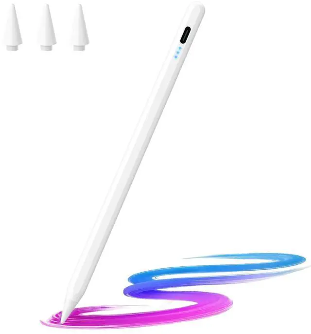 Main image of Stylus Pen for iPad 2018-2025, 10 Mins Fast Charge with Tilt Sensitivity & Palm Rejection, Compatible with Apple iPad 6-11 Gen, iPad Air 3/4/5/M2/M3, iPad mini 5/6, iPad Pro 11"/12.9"/M4