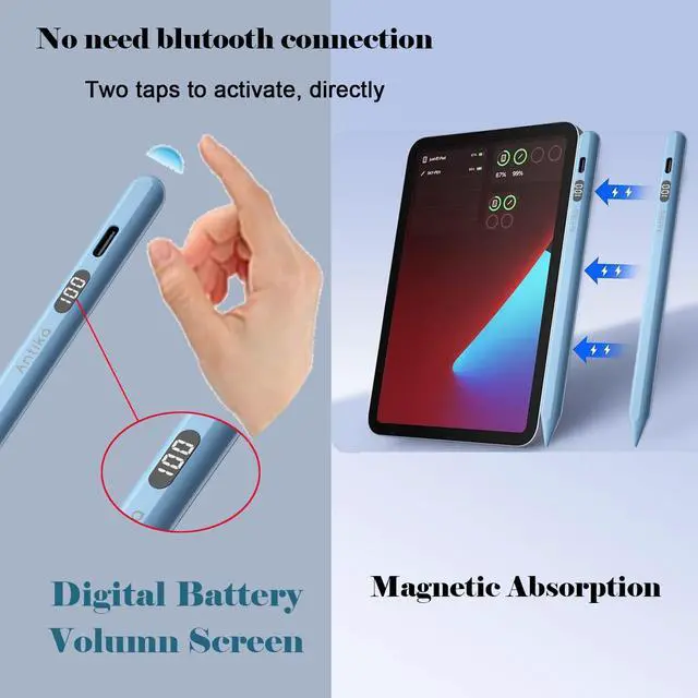 Alt view image 4 of 6 - Stylus Pen for iPad 2018-2024 Digital iPad Pencil 2NDGen 12 Hour Continous Writing Tilt Sensitivity Palm Rejection Magnetic Pen for Apple iPad Air 3/4/5 iPad Mini 5/6 iPad 6-10 Gen iPad Pro 11/12.9"