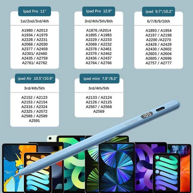 Alt view image 6 of 6 - Stylus Pen for iPad 2018-2024 Digital iPad Pencil 2NDGen 12 Hour Continous Writing Tilt Sensitivity Palm Rejection Magnetic Pen for Apple iPad Air 3/4/5 iPad Mini 5/6 iPad 6-10 Gen iPad Pro 11/12.9"