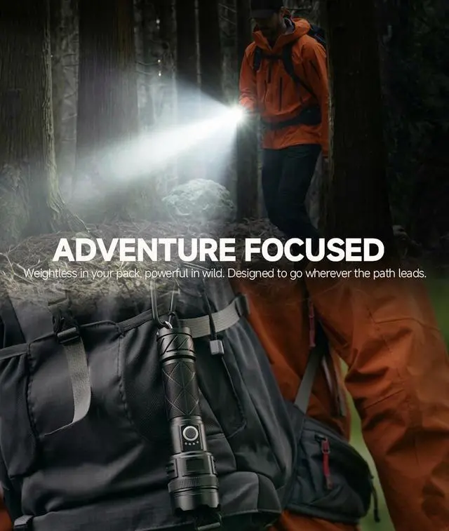 Alt view image 6 of 7 - Rechargeable Flashlights 99,000 High Lumens - 2 Pack, Super Bright Flash Light with 5 Lighting Modes, IPX7 Waterproof Powerful Flashlight for Camping Home Outdoor Hiking