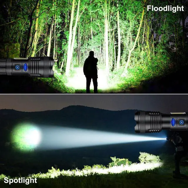 Alt view image 4 of 7 - Flashlights 90,000 High Lumen - 2 Pack, Ultra Bright Rechargeable Flashlight with 7 Light Modes, LED Flash Light with High Power Battery, IPX7 Waterproof for Home Camping