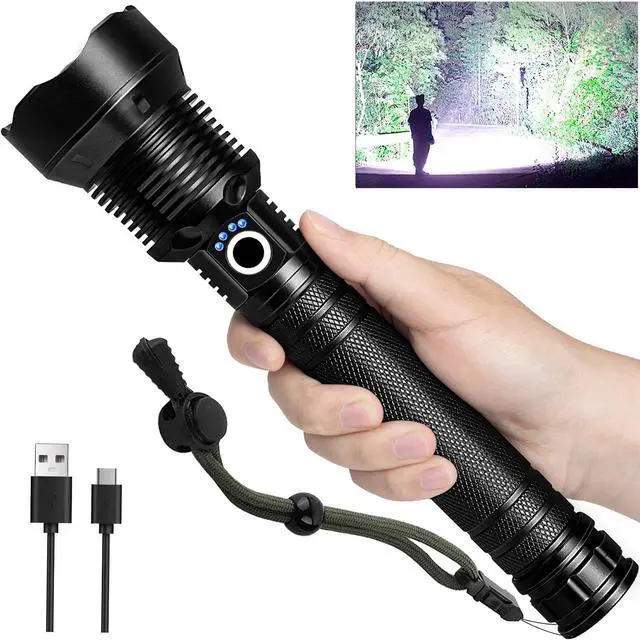 Main image of Rechargeable Flashlights 99000 High Lumens, Super Bright LED Flashlight Powerful with 10000Ah Capacity, 5 Modes Waterproof Flashlight Handheld Flash Lights for Home Camping Emergencies