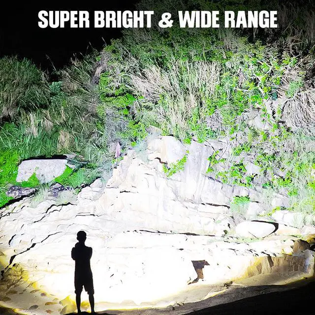Main image of Flashlight Rechargeable Flashlights High Lumens, 99,000 LM Bright LED Flashlight Powered Flash Light, USB Rechargeable Flashlights & Waterproof Handheld Flash lights for Home Camping Hiking(2 Pack)
