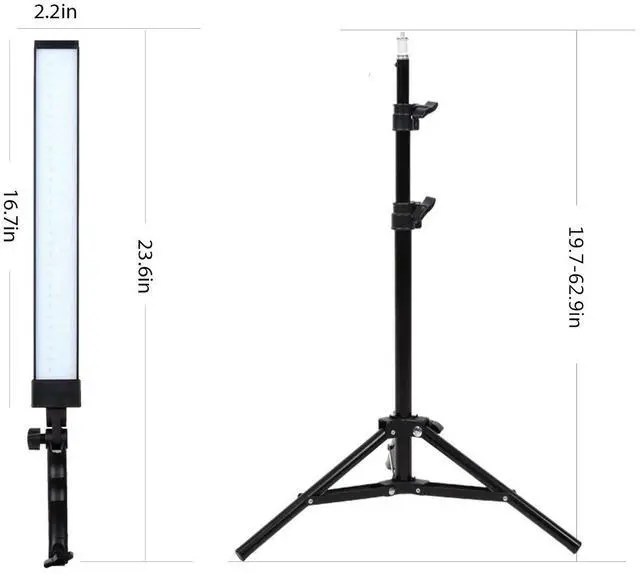 Alt view image 4 of 6 - 180 LED Light Photography Studio LED Lighting Kit Handheld Wand Stick Adjustable Light with Stand Tripod and Bag for Photographic Video Fill Light, Live Streaming, Portrait, Product, Tattoo