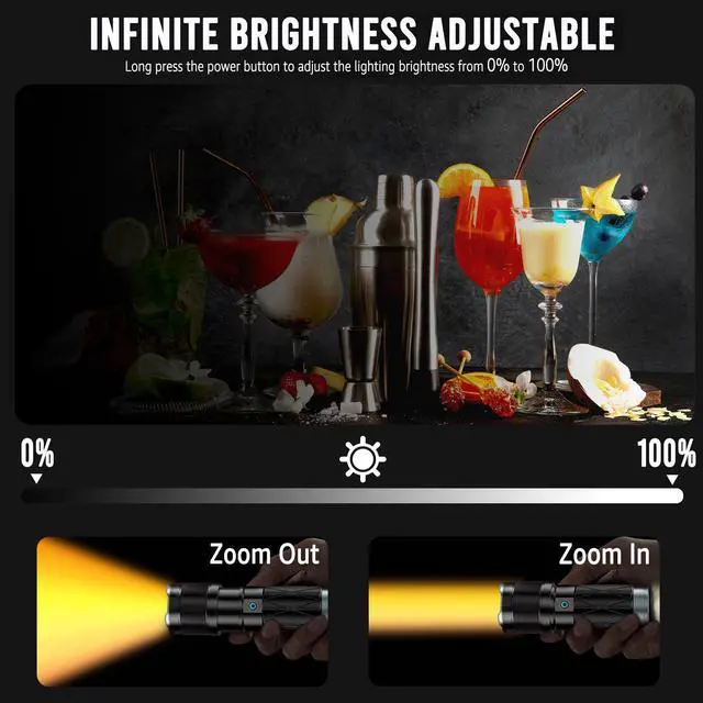 Alt view image 4 of 7 - 4-Color Handheld Photography Lighting Kit with 15 GOBO Filters & Tripod, 6000mAh Rechargeable Photography Flashlight with Diffusion, Zoomable Lighting for Video Recording/Sunset