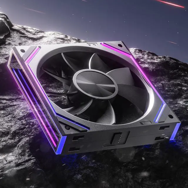 Main image of Dawn 120mm Case Fan, ARGB PWM 1850RPM/71CFM Airflow, Forward & Reverse Blade Design, Low Noise, Precision HDB Bearings High Performance UNI PC Fan Modular Daisy Chain
