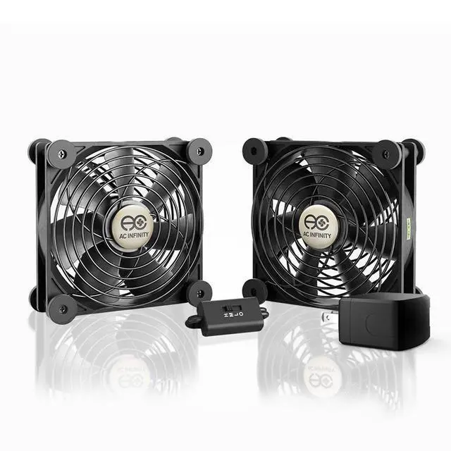 Main image of S7-P, Quiet Dual 120mm AC-Powered Fan with Speed Control, UL-Certified for Receiver DVR PlayStation Xbox Component Cooling